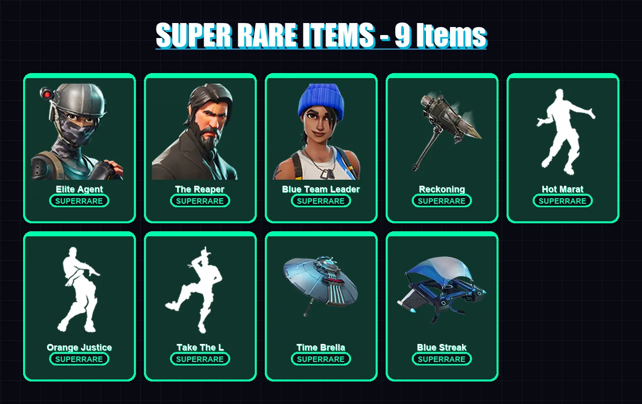 [PC/XBOX] | Elite Agent | The Reaper | Blue Team Leader | Calamity | Lynx | 70 skin | 69 pickaxe | 70 emote | 79 glider | Lv908