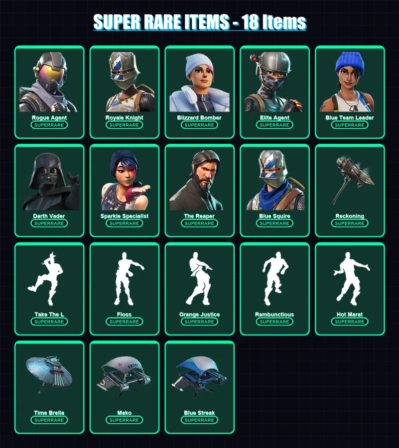 [PS4/PS5/XBOX/PC] | Rogue Agent | Royale Knight | Blizzard Bomber | 77 skin | Lv969