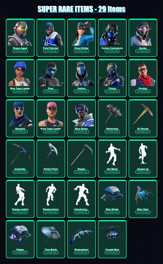 [PS4/PS5/XBOX/PC] | Rogue Agent | Point Patroller | Cloud Striker | 181 skin | Lv2310