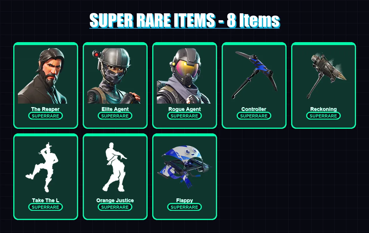 [PS4/PS5/XBOX/PC] | The Reaper | Elite Agent | Rogue Agent | Rox | Carbide | 67 skin | 44 pickaxe | 70 emote | 61 glider | Lv962