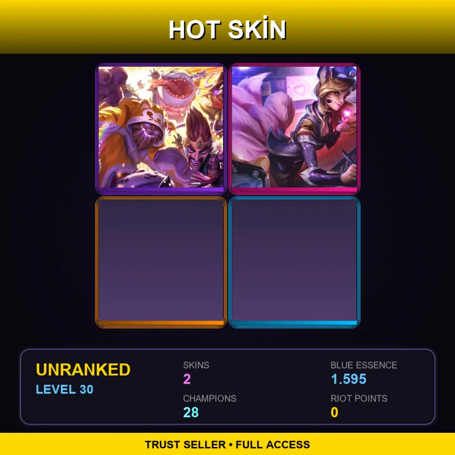 BR | Lv30 | Unranked | 2 Skin | 28 Champ
