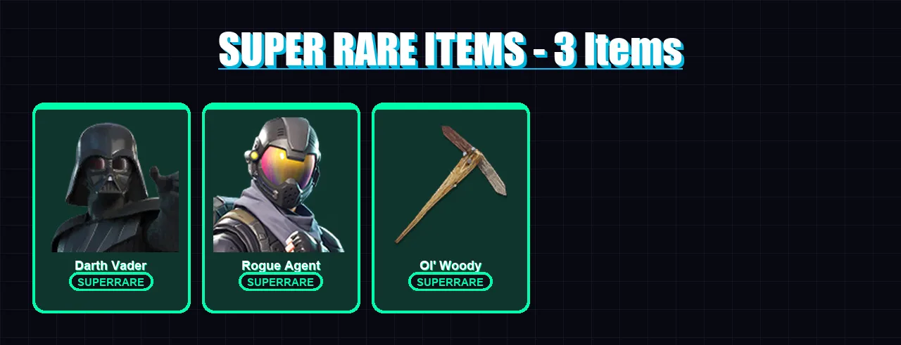 [PC/XBOX/PSN] | Darth Vader | Rogue Agent | Snap | Raz | Paradigm (Reality-659) | 118 skin | 124 pickaxe | 106 emote | 109 glider | Lv1952