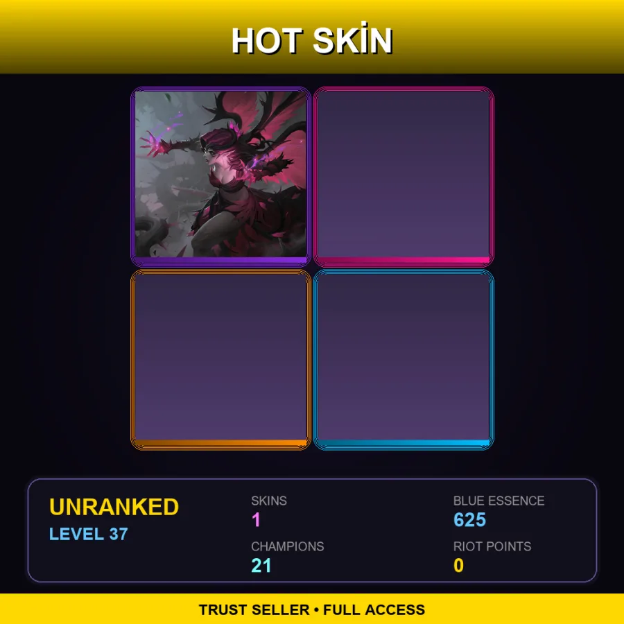 LAN | Lv37 | Unranked | 1 Skin | 21 Champ — Blackthorn Morgana