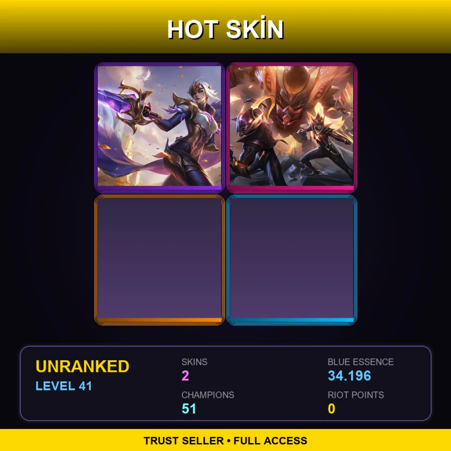 LAN | Lv41 | Unranked | 2 Skin | 51 Champ