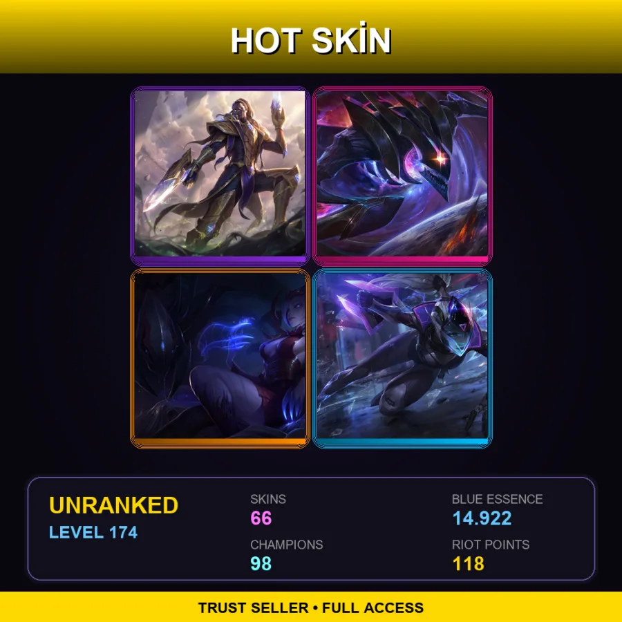 LAS | Lv174 | Unranked | 66 Skin | 98 Champ — Totemic Maokai