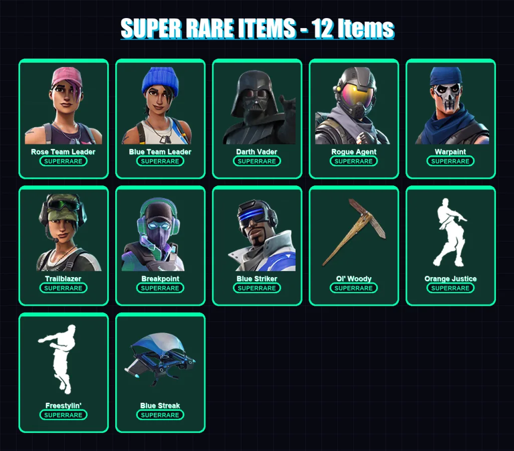 [PS4/PS5/XBOX/PC] | Rose Team Leader | Blue Team Leader | Darth Vader | 184 skin | Lv2072