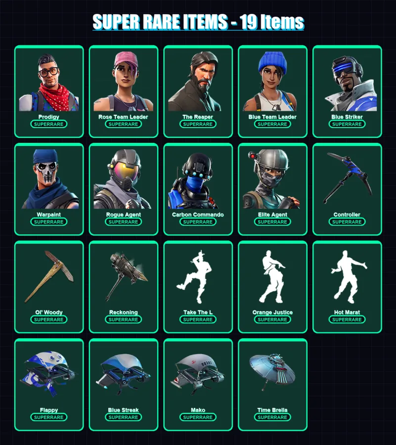 [PS4/PS5/XBOX/PC] | Prodigy | Rose Team Leader | The Reaper | 168 skin | Lv1552