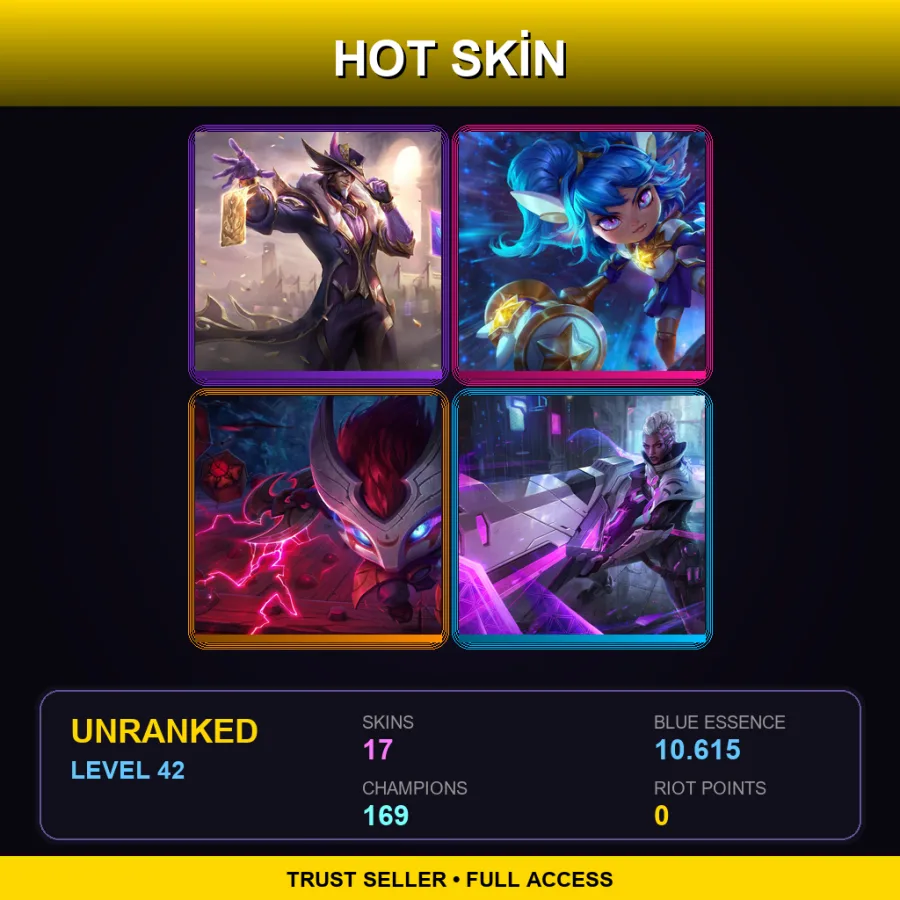 SG | Lv42 | Unranked | 17 Skin | 169 Champ — Arcana Camille