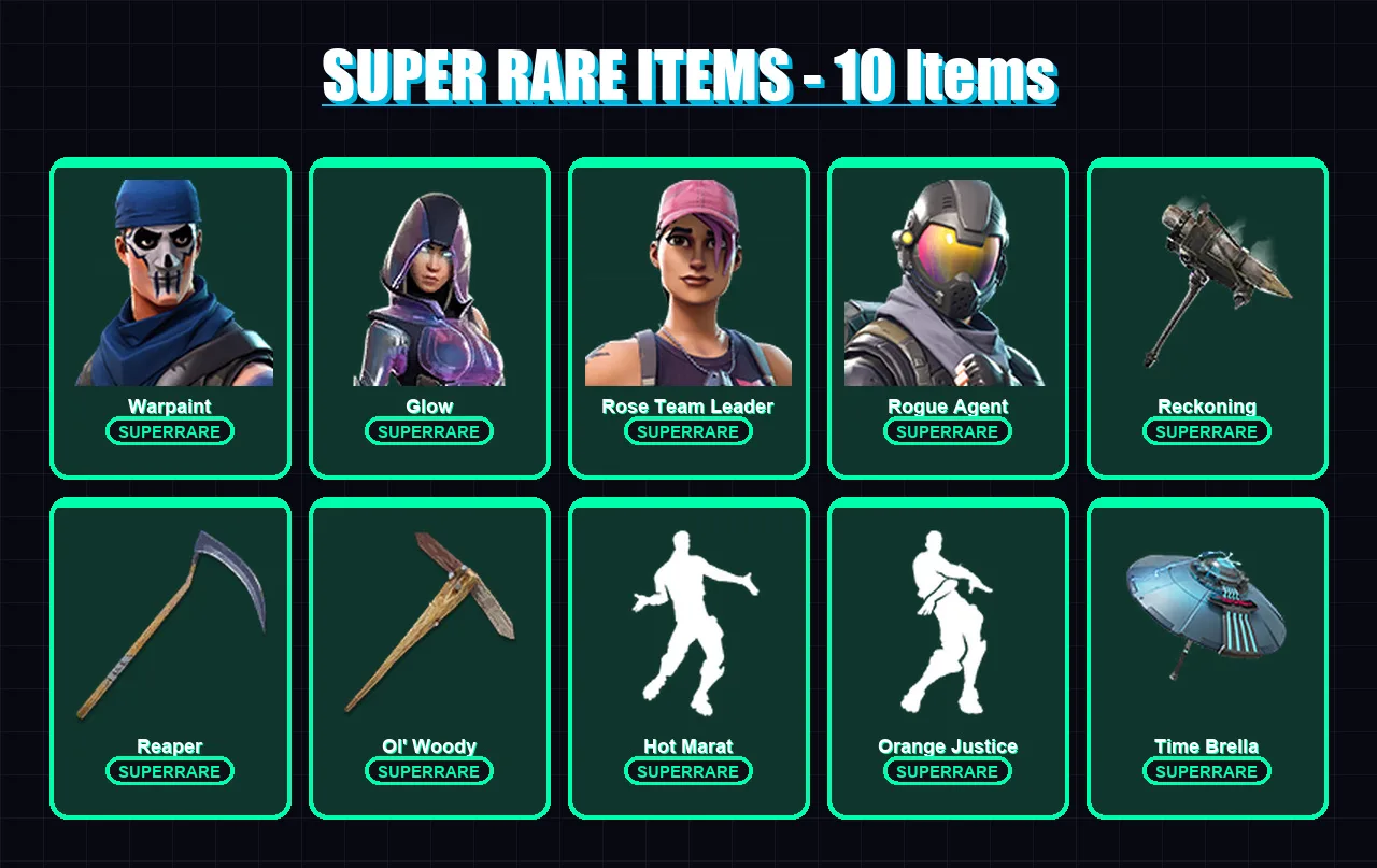 [PC/XBOX/PSN] | Warpaint | Glow | Rose Team Leader | Rogue Agent | Peter Griffin | 96 skin | 121 pickaxe | 100 emote | 107 glider | Lv1412