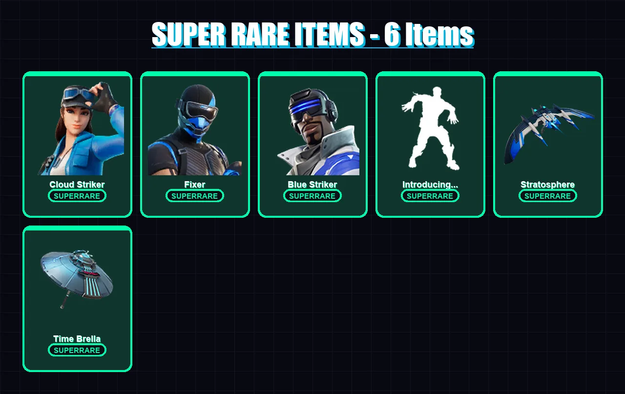 [PC] | Cloud Striker | Fixer | Blue Striker | Era | Rox | 45 skin | 67 pickaxe | 72 emote | 65 glider | Lv816