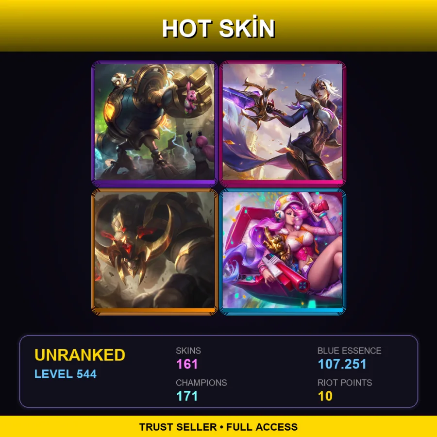 SG | Lv544 | Unranked | 161 Skin | 171 Champ — Conqueror Alistar