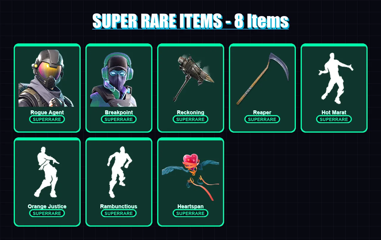 [PC/XBOX/PSN] | Rogue Agent | Breakpoint | Carbide | Sentinel | Blackheart | 145 skin | 81 pickaxe | 111 emote | 84 glider | Lv1022
