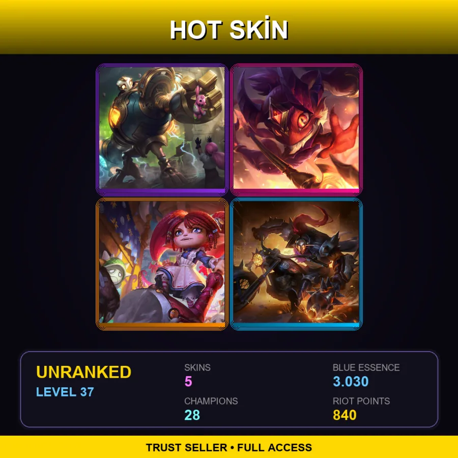 LAN | Lv37 | Unranked | 5 Skin | 28 Champ — Victorious Blitzcrank