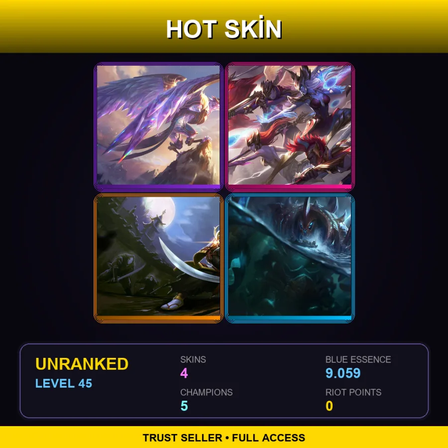 EUW | Lv45 | Unranked | 4 Skin | 5 Champ