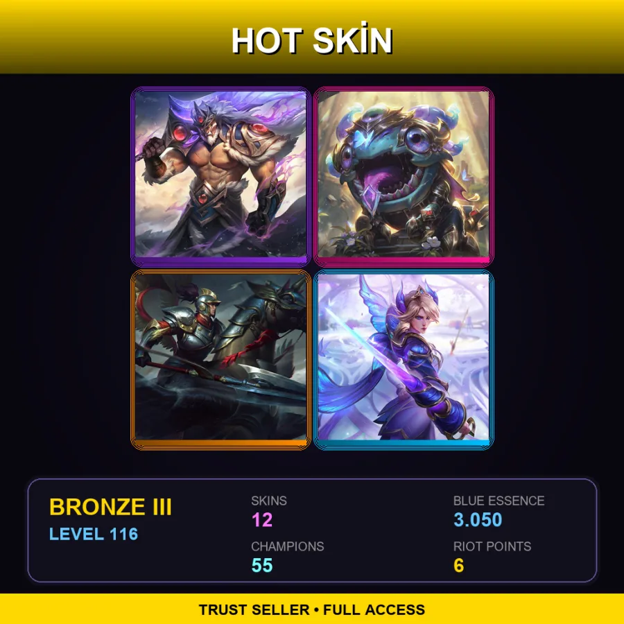 BR | Lv116 | Bronze III | 12 Skin | 55 Champ