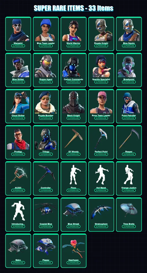[PS4/PS5/XBOX/PC] | Warpaint | Blue Team Leader | World Warrior | 221 skin | Lv2940 — Fortnite account