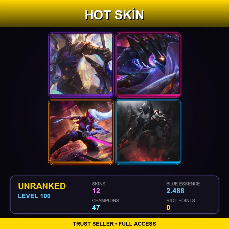 LAS | Lv100 | Unranked | 12 Skin | 47 Champ