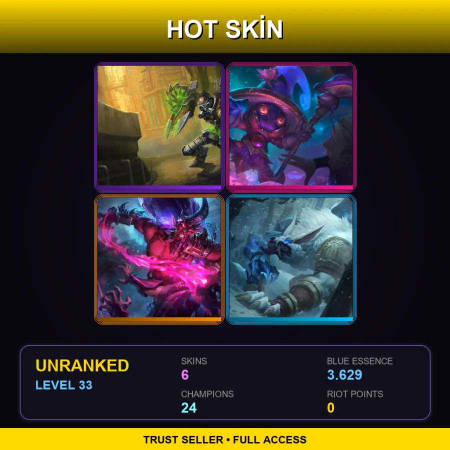 LAS | Lv33 | Unranked | 6 Skin | 24 Champ