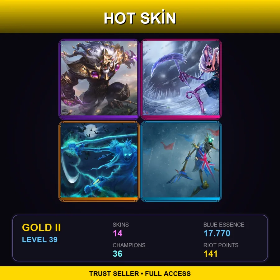 LAS | Lv39 | Gold II | 14 Skin | 36 Champ