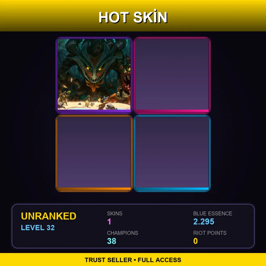 EUNE | Lv32 | Unranked | 1 Skin | 38 Champ