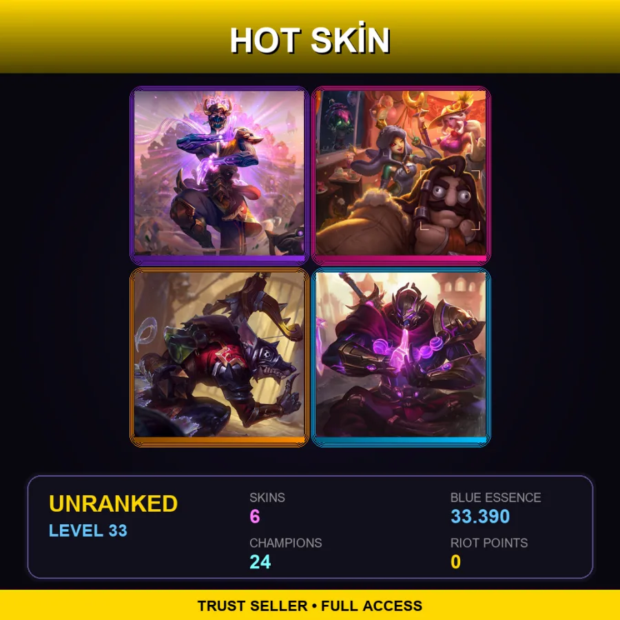 LAS | Lv33 | Unranked | 6 Skin | 24 Champ