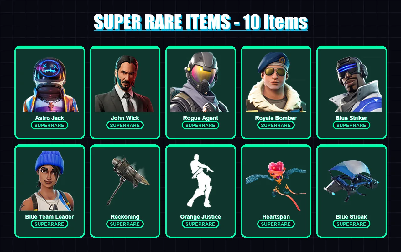 [PS4/PS5/XBOX/PC] | Astro Jack | John Wick | Rogue Agent | Royale Bomber | Blue Striker | 145 skin | 94 pickaxe | 155 emote | 103 glider | Lv1389 — Fortnite account