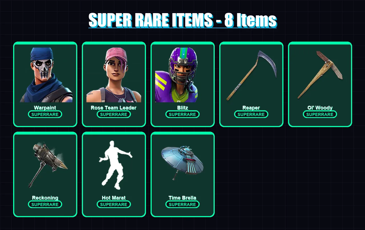 [PC/PSN] | Warpaint | Rose Team Leader | Blitz | Mizuki | Mandalorian | 240 skin | 221 pickaxe | 206 emote | 159 glider | Lv2274