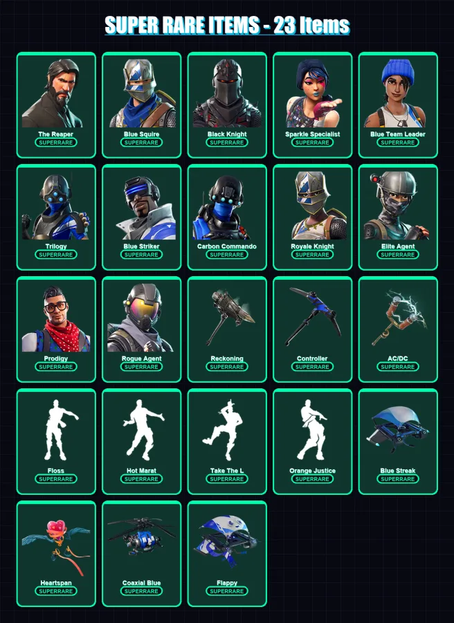 [PS4/PS5/XBOX/PC] | The Reaper | Blue Squire | Black Knight | 51 skin | Lv650