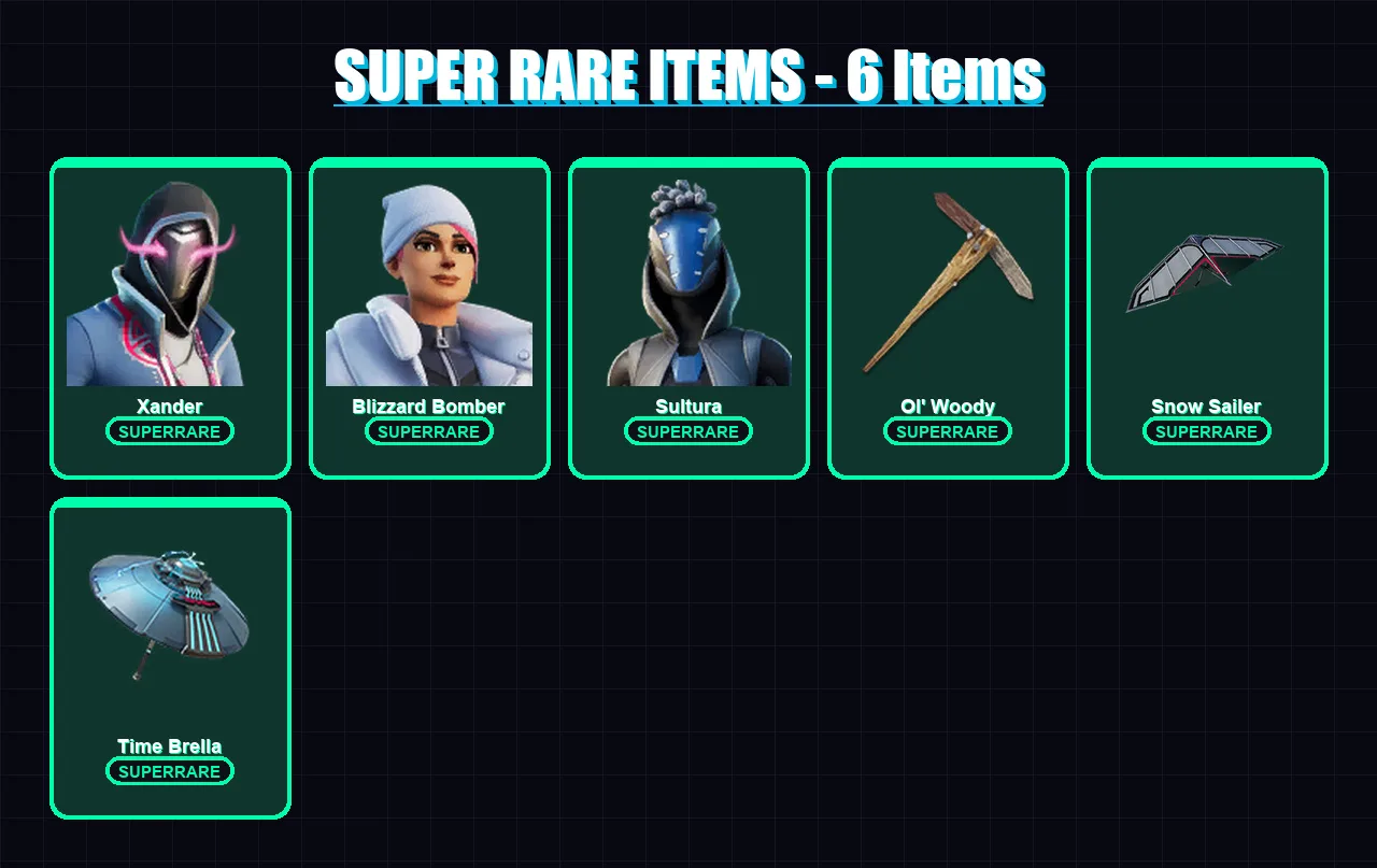 [PS4/PS5/XBOX/PC] | Xander | Blizzard Bomber | Sultura | The Origin | Peter Griffin | 53 skin | 105 pickaxe | 68 emote | 68 glider | Lv1369