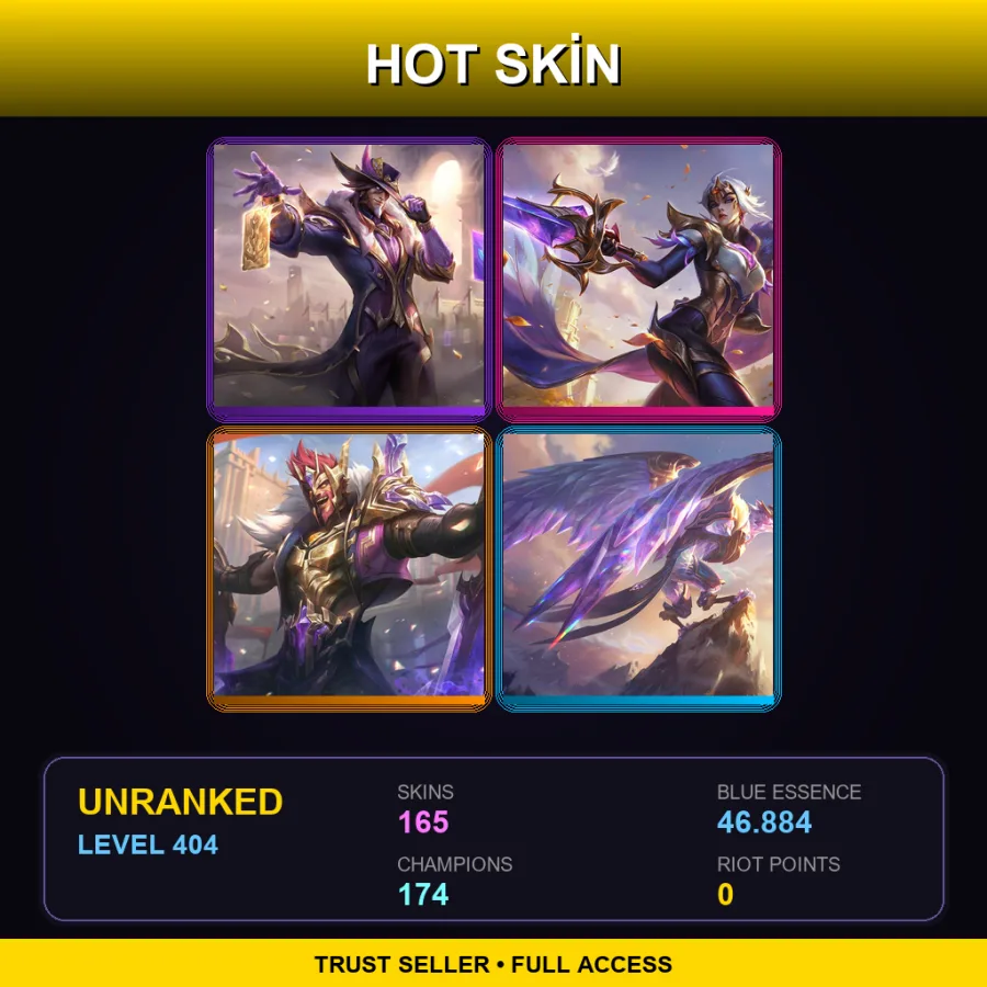 EUNE | Lv404 | Unranked | 165 Skin | 174 Champ — Coin Emperor Tahm Kench