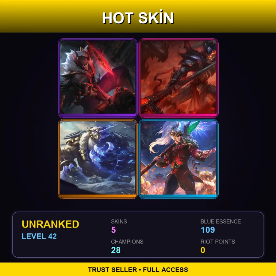 LAS | Lv42 | Unranked | 5 Skin | 28 Champ