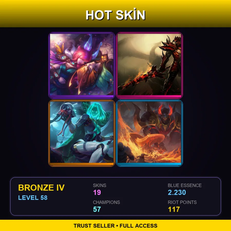 LAN | Lv58 | Bronze IV | 19 Skin | 57 Champ with Sona