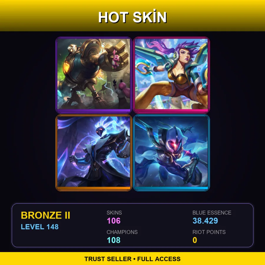 SG | Lv148 | Bronze II | 106 Skin | 108 Champ