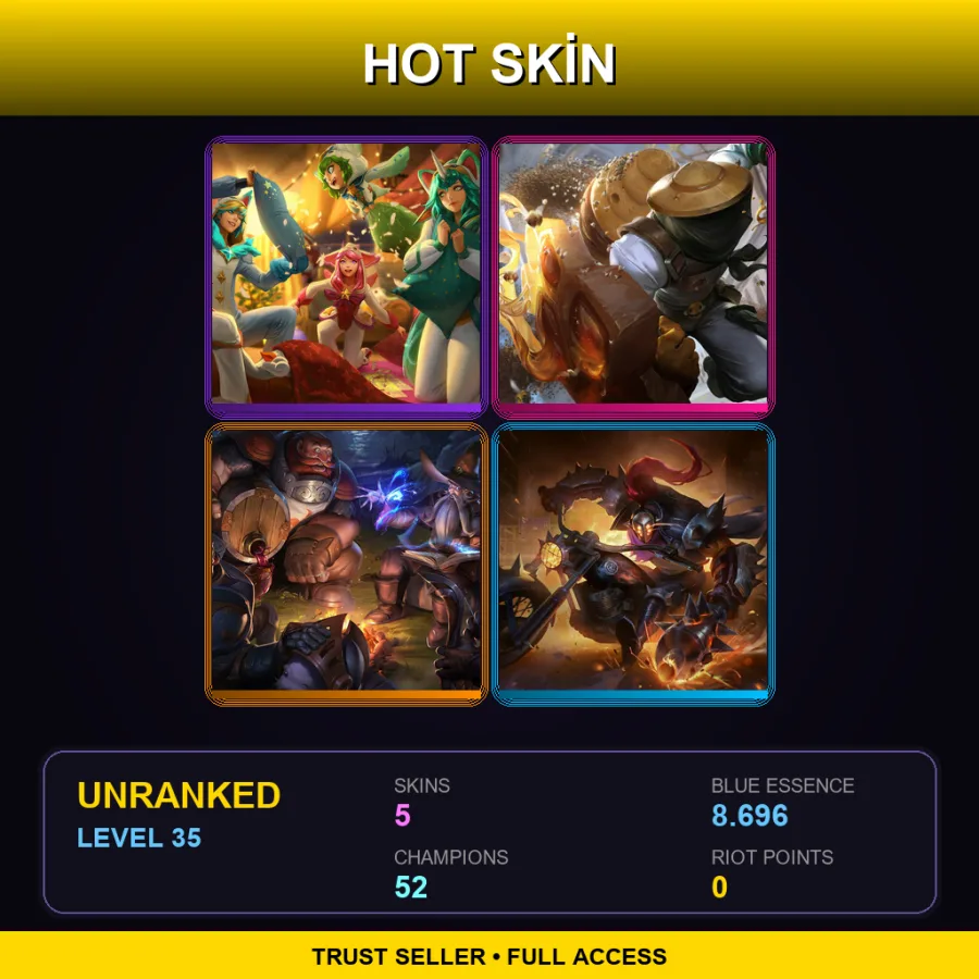 EUW | Lv35 | Unranked | 5 Skin | 52 Champ — Coven Ahri