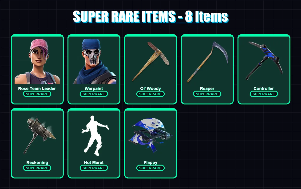 [PC/XBOX/PSN] | Rose Team Leader | Warpaint | Drift | Enforcer | Dire | 37 skin | 38 pickaxe | 42 emote | 49 glider | Lv525 — Fortnite account