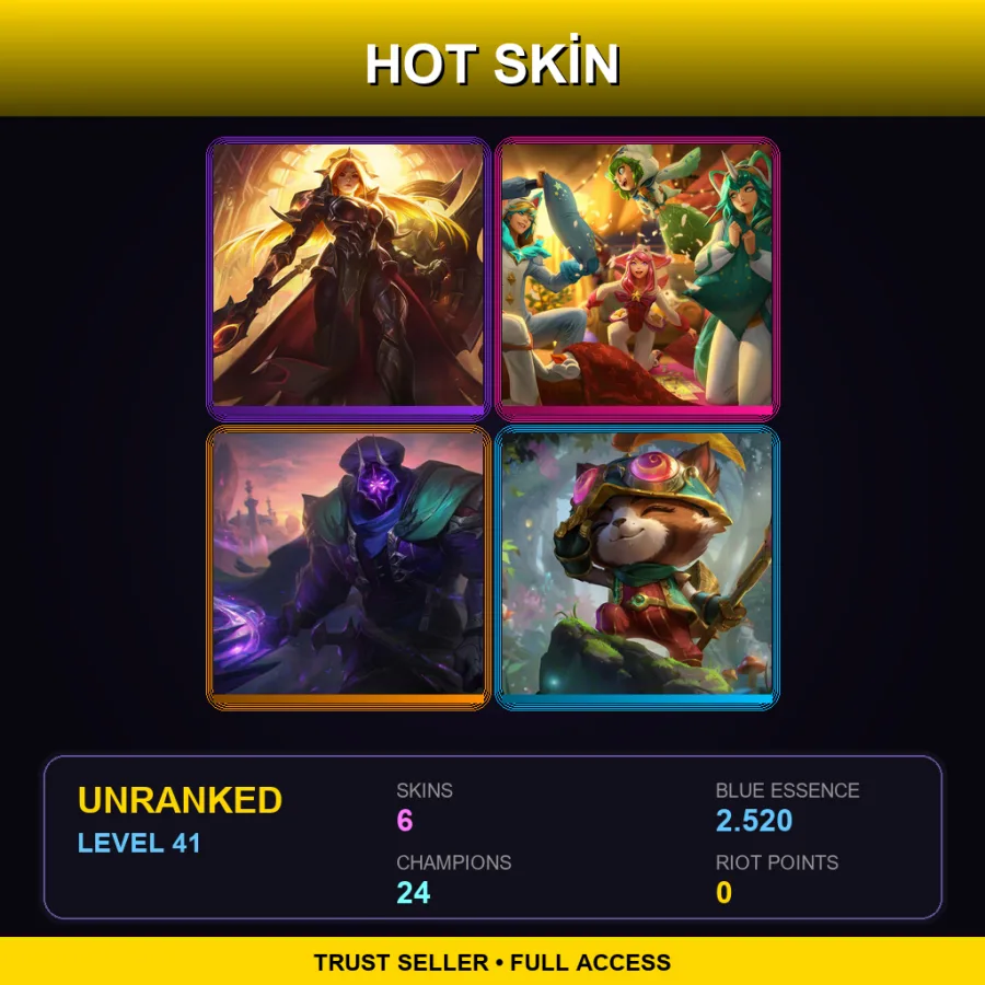 LAN | Lv41 | Unranked | 6 Skin | 24 Champ — Solar Eclipse Leona