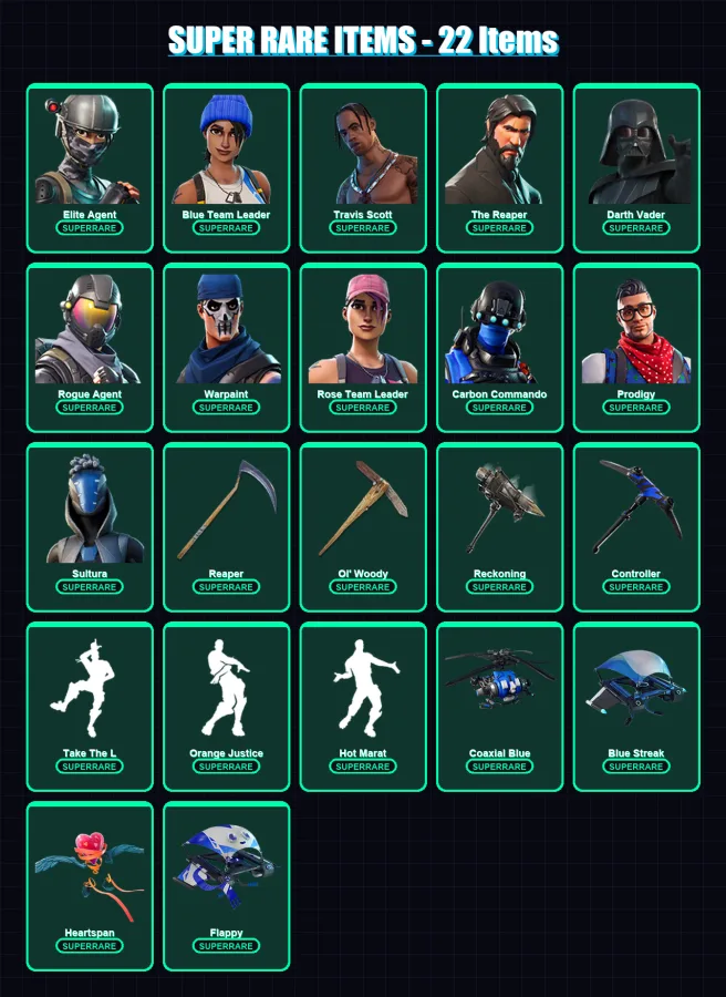 [PS4/PS5/XBOX/PC] | Elite Agent | Blue Team Leader | Travis Scott | 278 skin | Lv2109