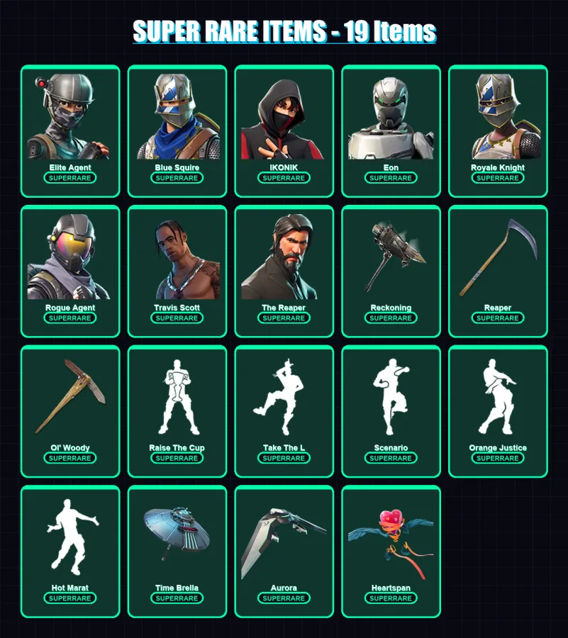 [PC/PSN] | Elite Agent | Blue Squire | IKONIK | Eon | Royale Knight | 123 skin | 137 pickaxe | 138 emote | 122 glider | Lv1995
