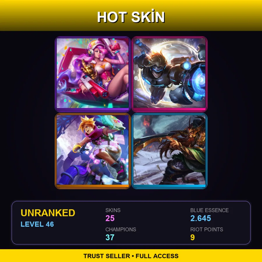 VN | Lv46 | Unranked | 25 Skin | 37 Champ