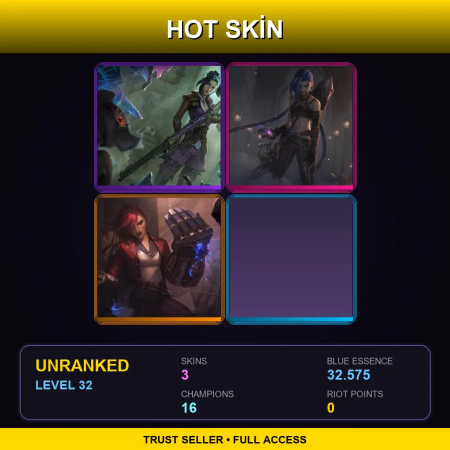 EUW | Lv32 | Unranked | 3 Skin | 16 Champ