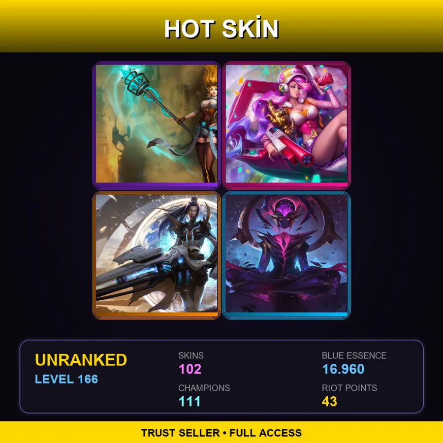 BR | Lv166 | Unranked | 102 Skin | 111 Champ