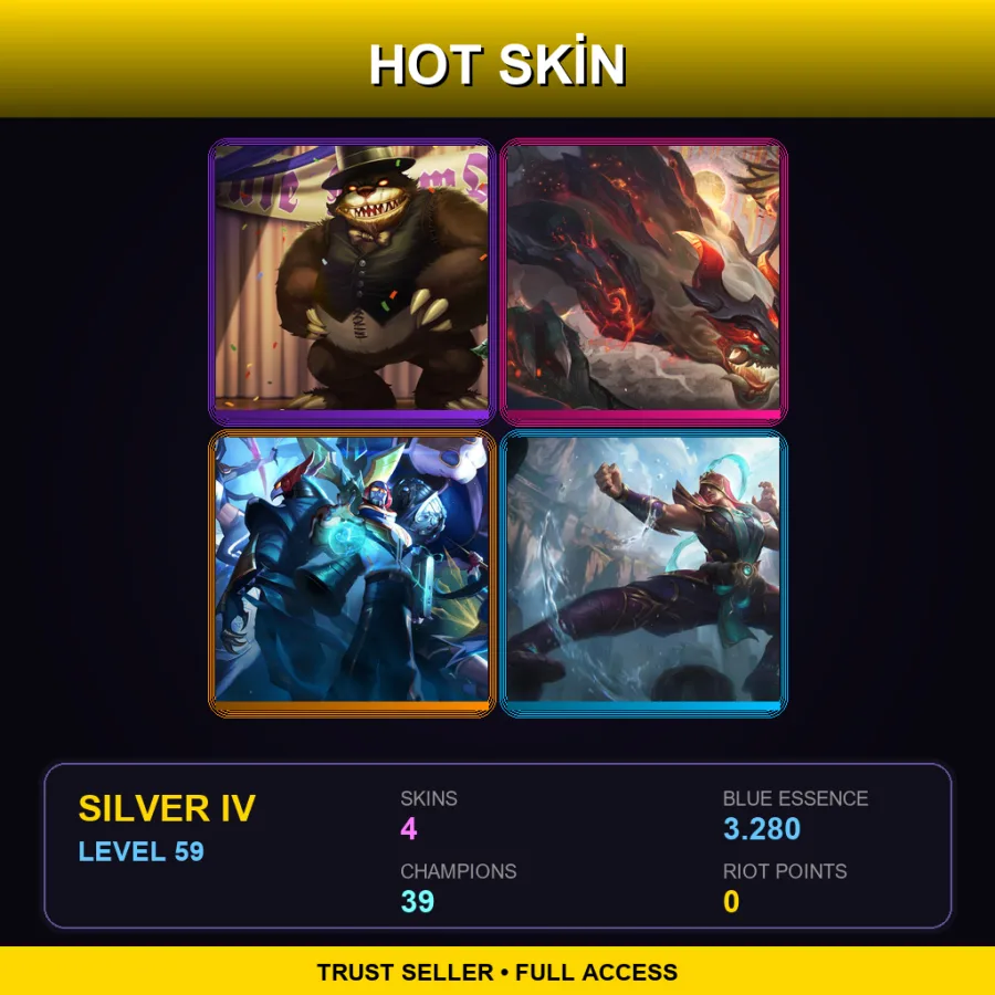 LAS | Lv59 | Silver IV | 4 Skin | 39 Champ