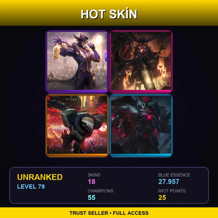 TR | Lv79 | Unranked | 18 Skin | 55 Champ