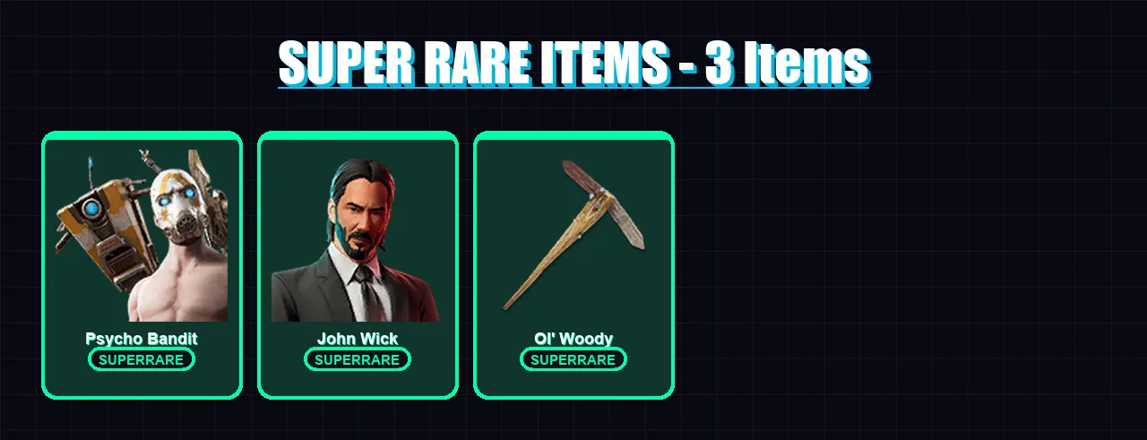 [PS4/PS5/PC] | Psycho Bandit | John Wick | Midas Rex | Dynamo Dancer | Son Goku | 249 skin | 247 pickaxe | 160 emote | 118 glider | Lv2742