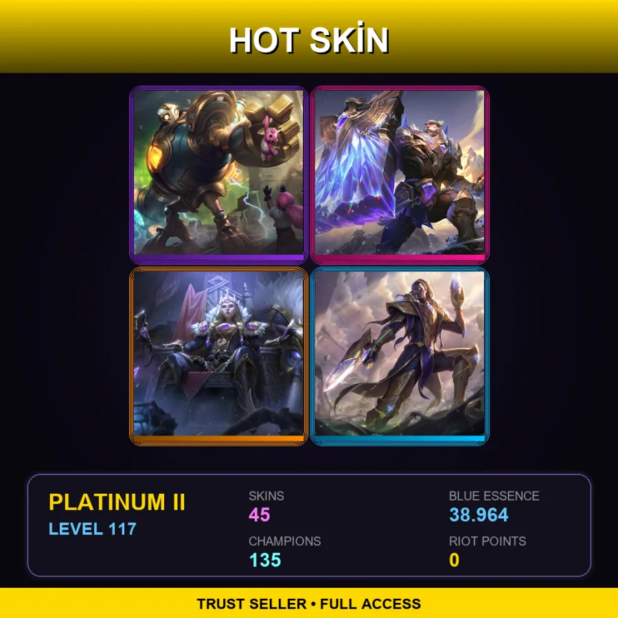 SG | Lv117 | Platinum II | 45 Skin | 135 Champ