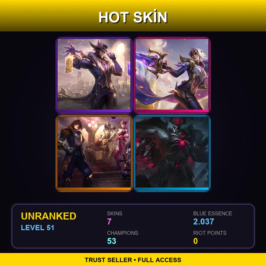 TR | Lv51 | Unranked | 7 Skin | 53 Champ