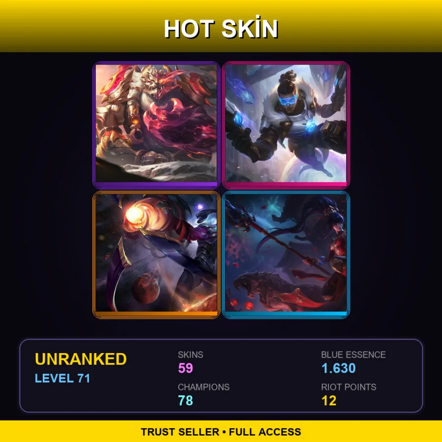 SG | Lv71 | Unranked | 59 Skin | 78 Champ — High Noon Samira
