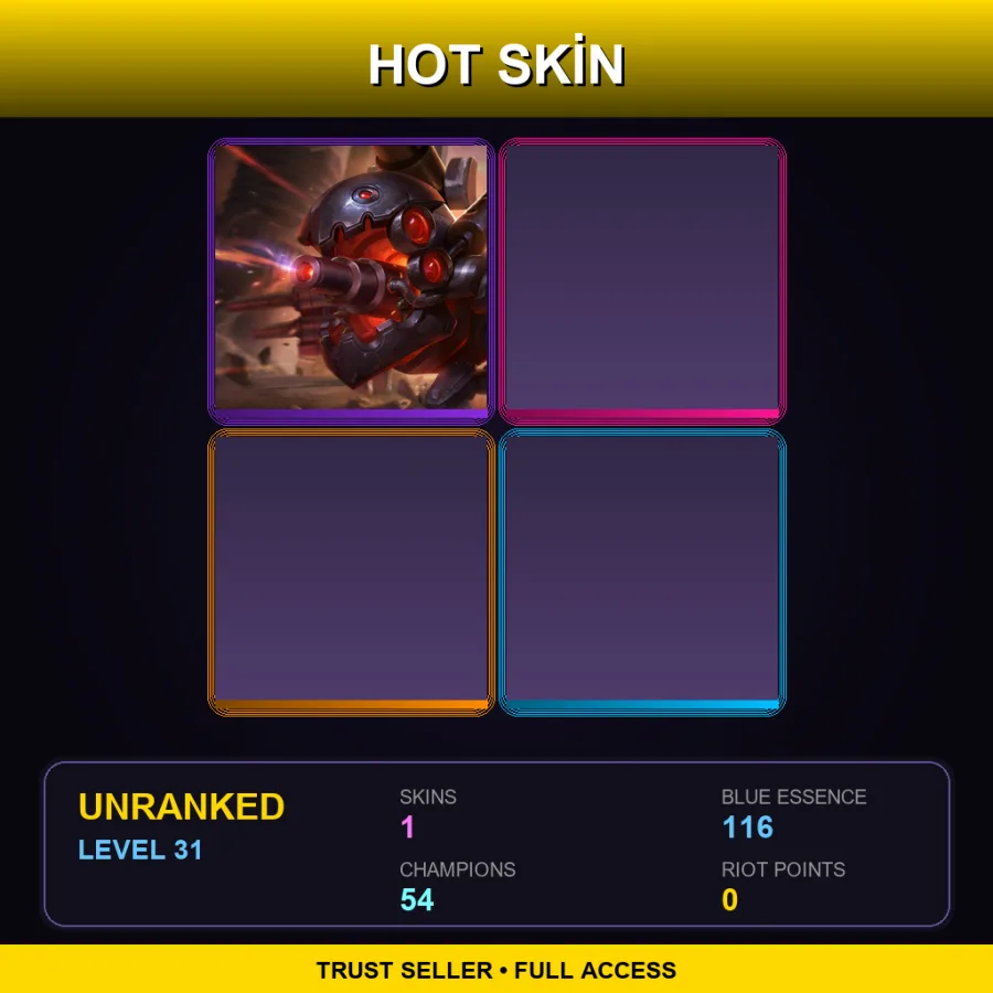 EUNE | Lv31 | Unranked | 1 Skin | 54 Champ