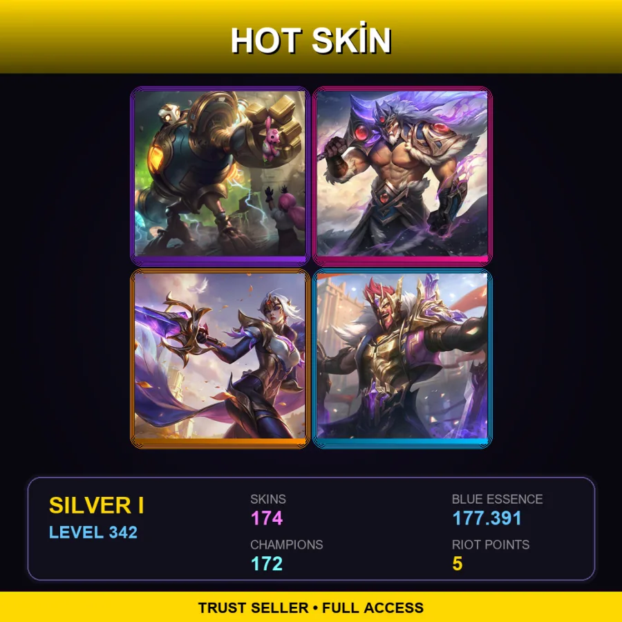 VN | Lv342 | Silver I | 174 Skin | 172 Champ