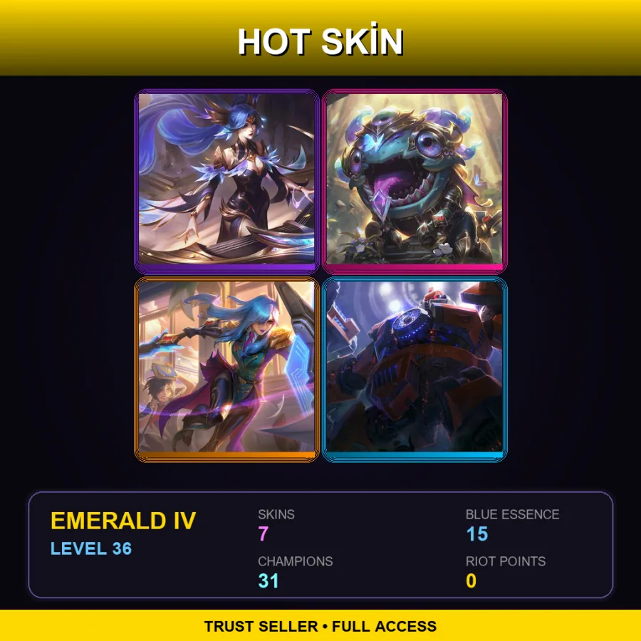 EUW | Victorious Sona | Victorious Kog'Maw | Battle Academia Leona | Mecha Zero Sion | 7 Skin | 31 Champ | Emerald IV | Lv36